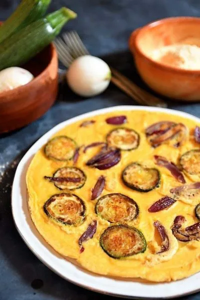 frittata con farina di ceci