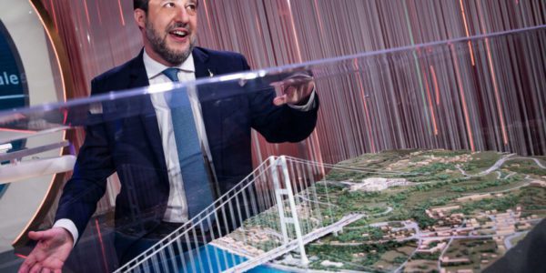 Il ministro delle Infrastrutture e Trasporti Matteo Salvini ospite al programma Rai Cinque Minuti condotto da Bruno Vespa 69427575