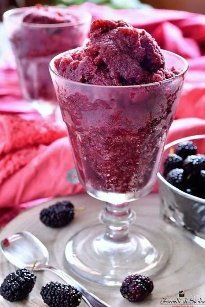 Granita di gelsi neri: ricetta senza gelatiera
