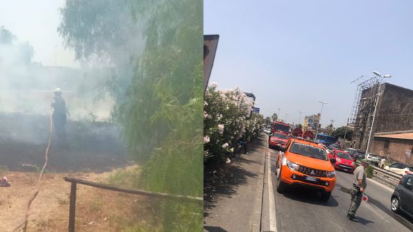 Catania, niente scerbatura e scoppiano incendi: dalla zona industriale fino alla mega rotonda del faro