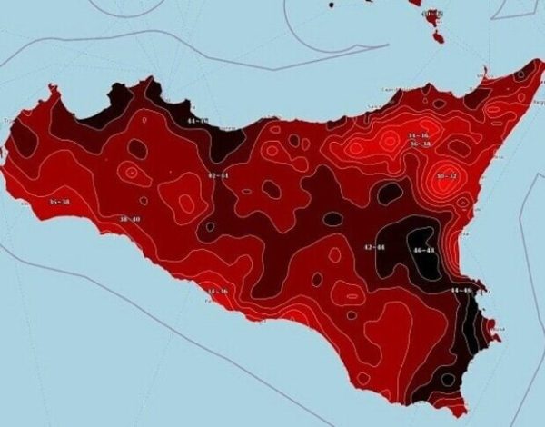 Catania è la città più calda della Sicilia: registrati 47,6 gradi