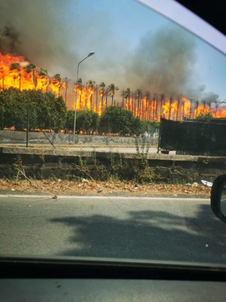 Inferno di fuoco nel Catanese: tratto dell’autostrada chiuso e traffico sulla Statale deviato