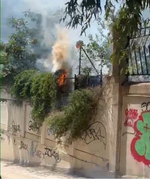 Incendio al parco Piersanti Mattarella a Palermo