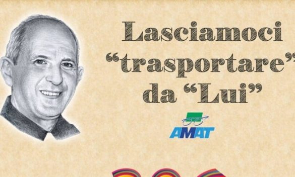 «Lasciamoci trasportare da Lui», la foto di don Pino Puglisi sui tram di Palermo