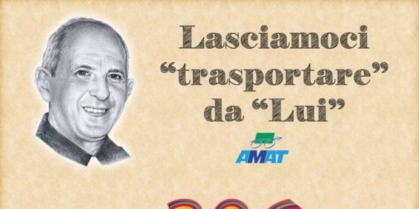 «Lasciamoci trasportare da Lui», la foto di don Pino Puglisi sui tram di Palermo