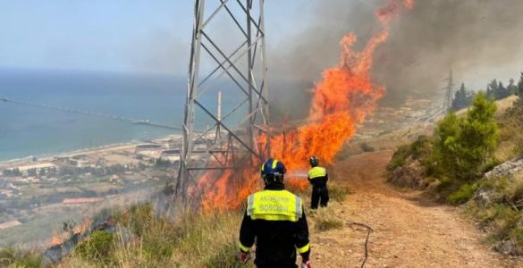 Nuovo incendio alle porte di Carini, droni in volo anche per scovare gli autori