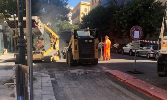 Palermo, la ciclovia Villafranca-Praga si tinge di rosso