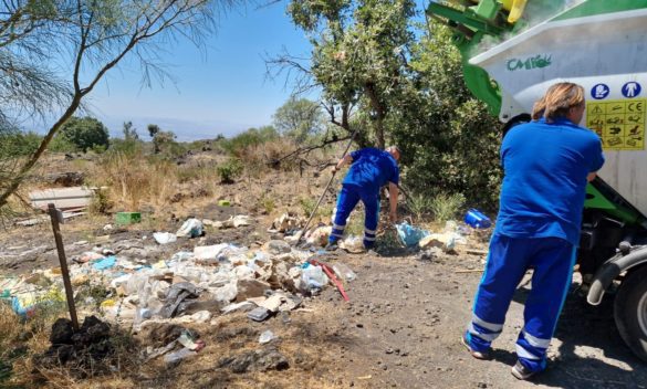 Sulle strade dell’Etna sanitari, vecchie tv, mobili e pneumatici: da Belpasso lotta di civiltà