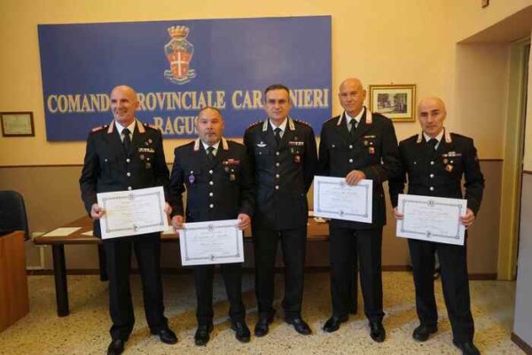 Medaglia Mauriziana al Merito a quattro carabinieri a Ragusa