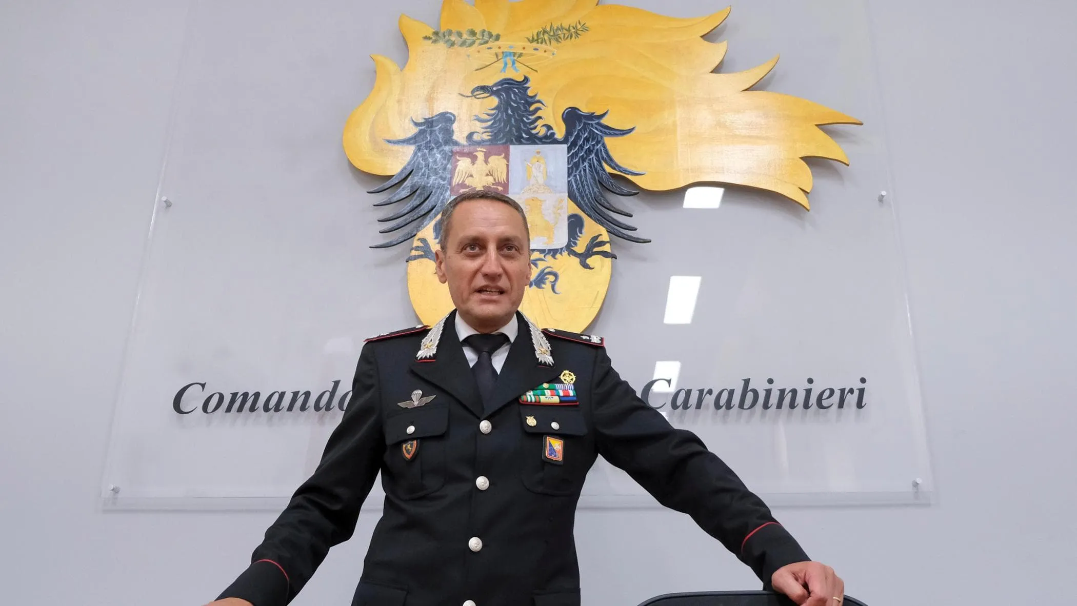 Arrivo generale Magrini comandante provinciale carabinieri Palermo.