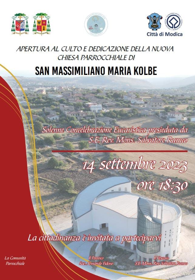 Chiesa San Massimiliano Maria Kolbe apre a Modica il 14