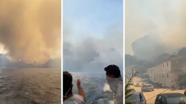 Incendi: chiuso l’aeroporto di Trapani, turisti in fuga via mare da Scopello, bagnanti bloccati a San Vito lo Capo