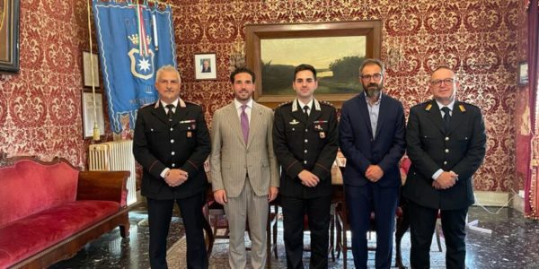 Monreale, il sindaco Arcidiacono incontra il nuovo capitano dei carabinieri Giaquinto