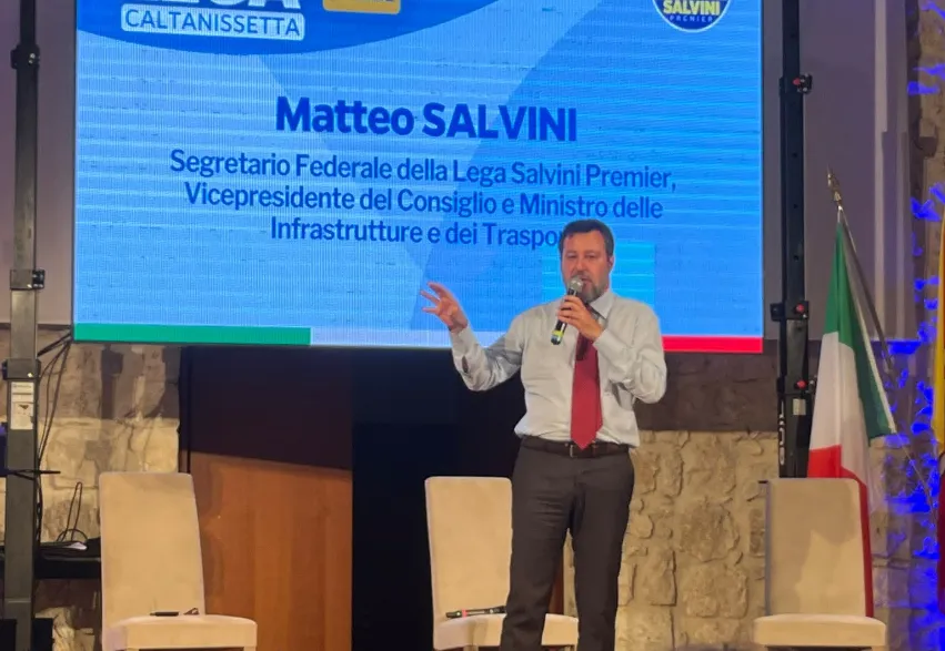Salvini promuove linea anti-FdI alla festa regionale della Lega a Caltanissetta