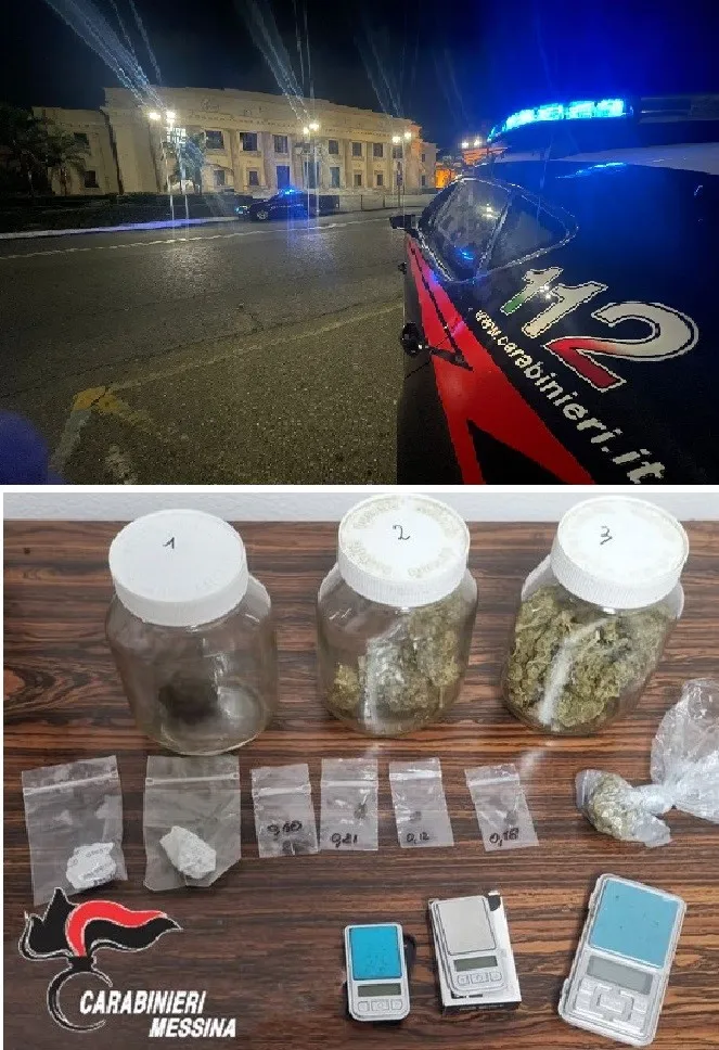 2 arresti e 7 segnalati dai carabinieri per droga a Messina.