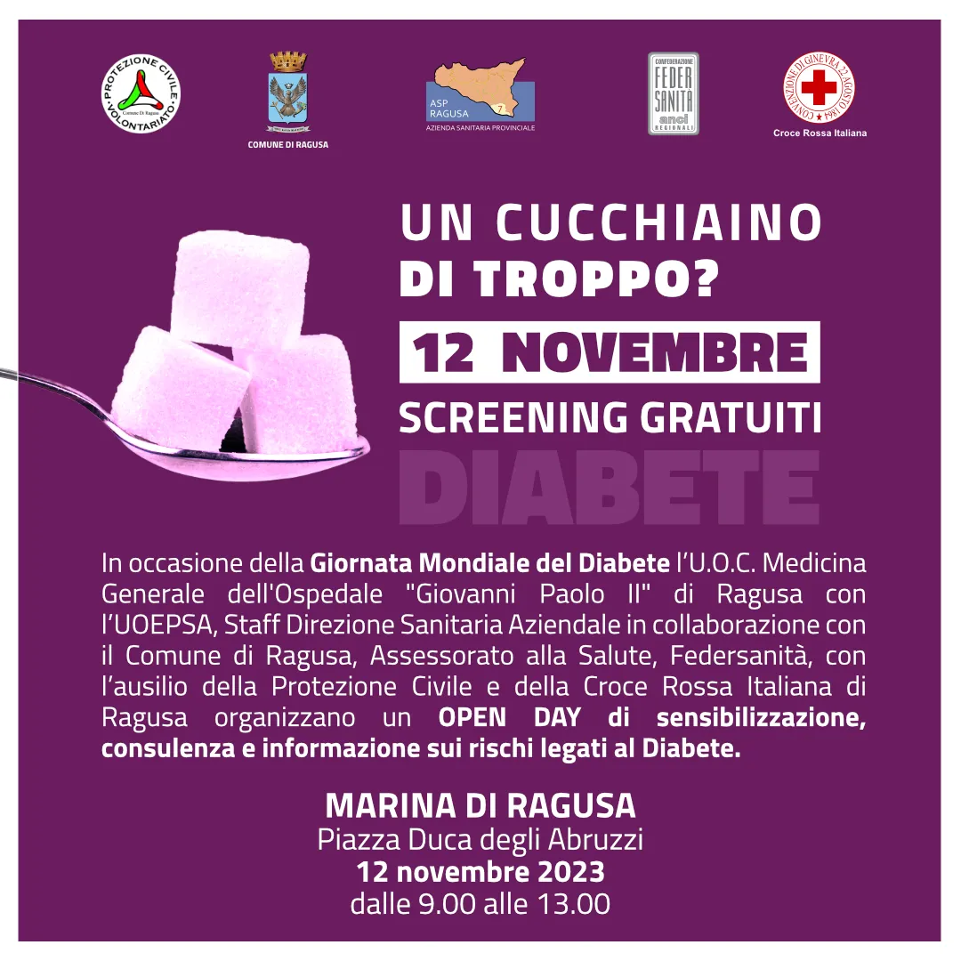 Comune di Ragusa unito per la Giornata del Diabete