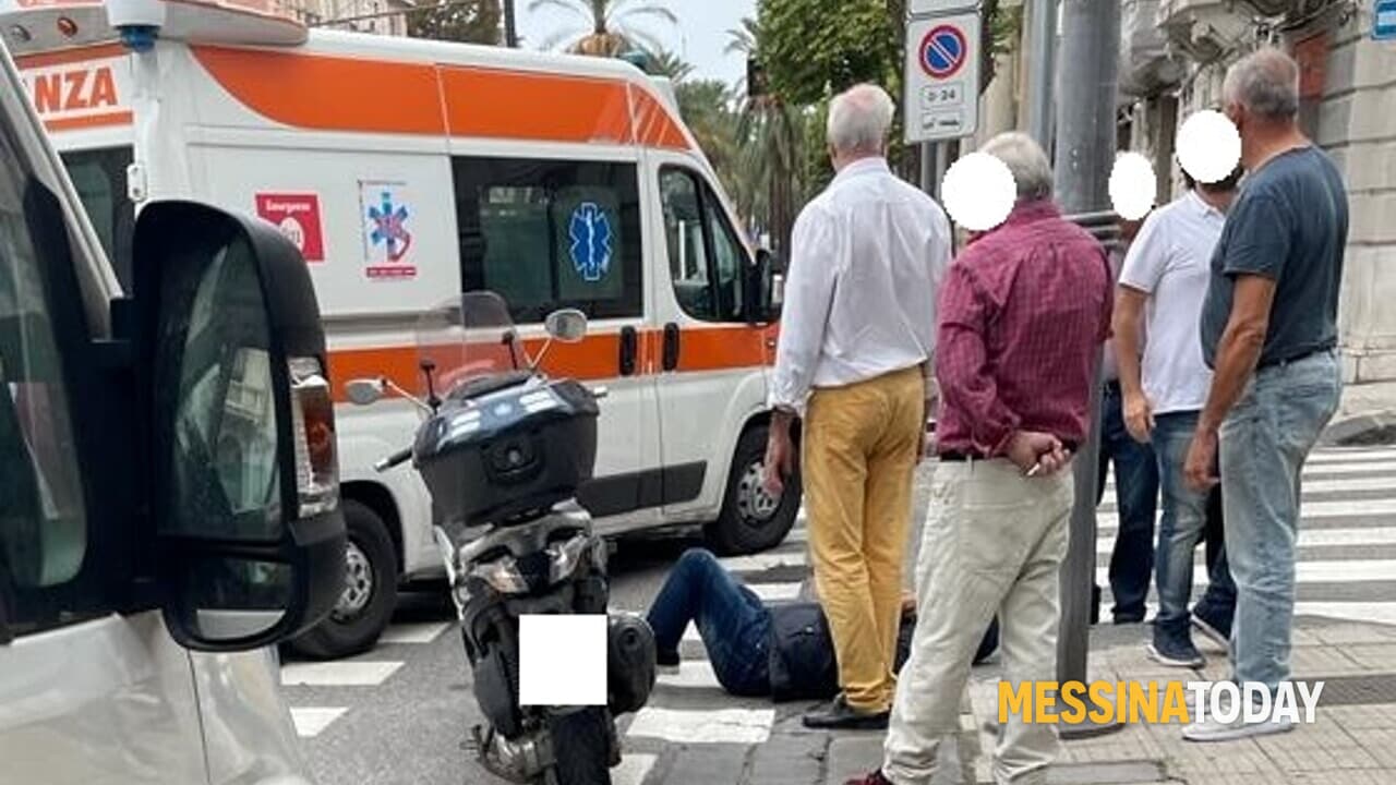 Incidente in viale San Martino caduta dallo scooter dopo urtare