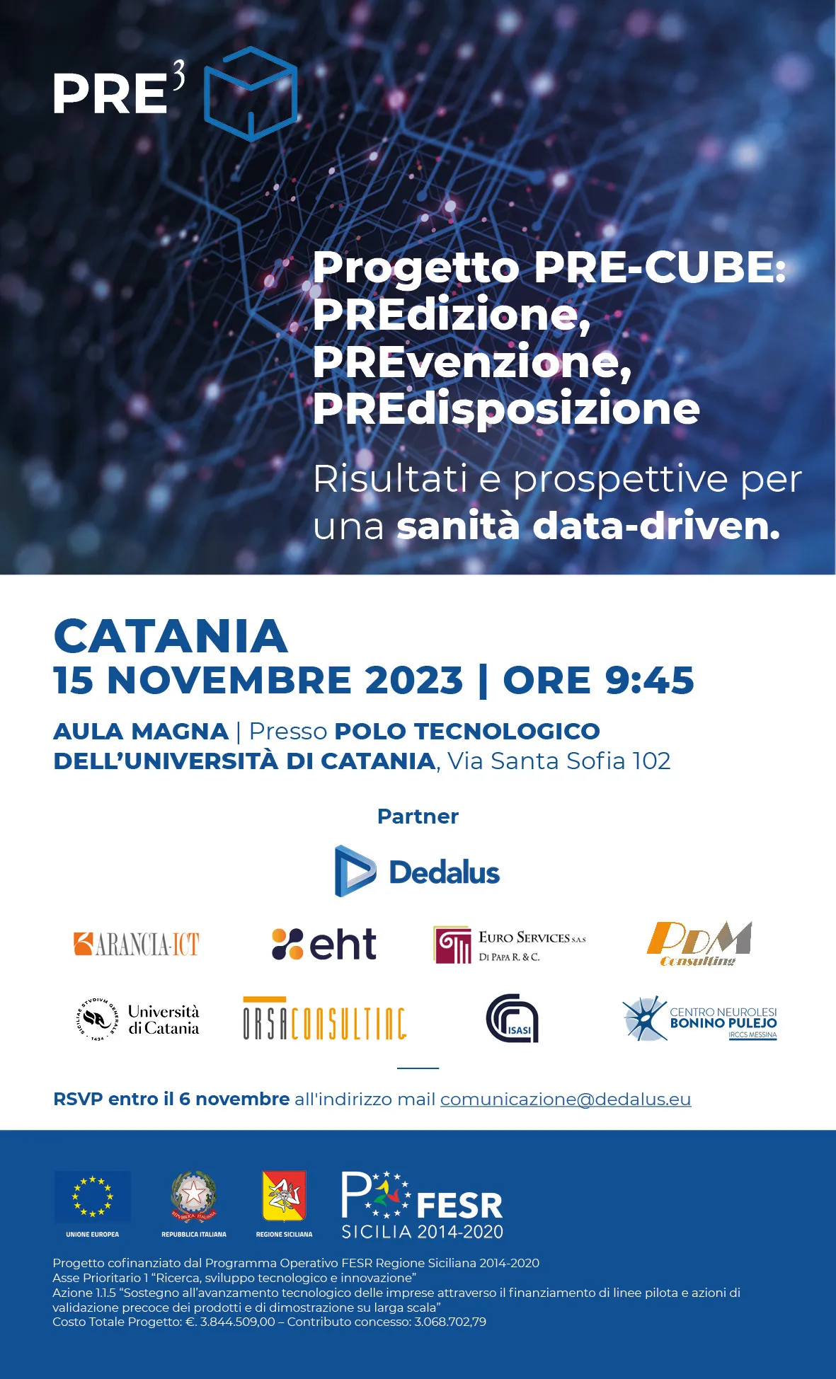 Presentazione progetto PRE3 (PRE-CUBE) a Catania - Sicilia Oggi Notizie