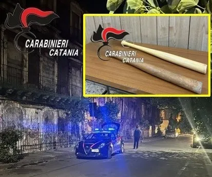 Riassumi questo titolo tra 55 e 66 caratteri Catania, in strada con mazze da baseball: due denunce