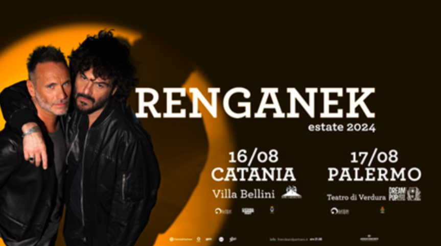 RENGA NEK in concerto a Catania e Palermo il 16 e 17 agosto