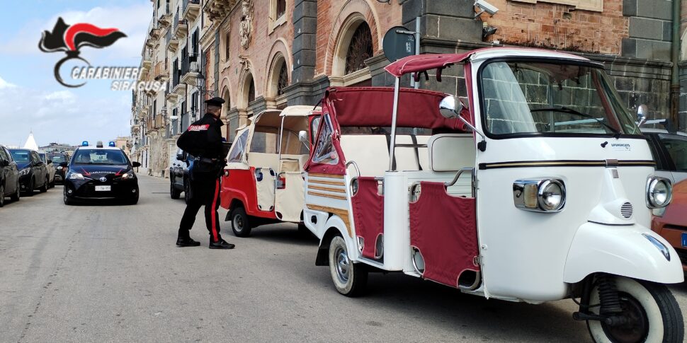 Ortigia, sequestrati due ape calesse abusivi