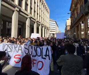 Studenti a Palermo per scuola inclusiva ed egualitaria