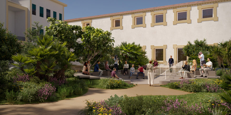 Giardino-museo intestato a Santa Rosalia nel cuore di Palermo