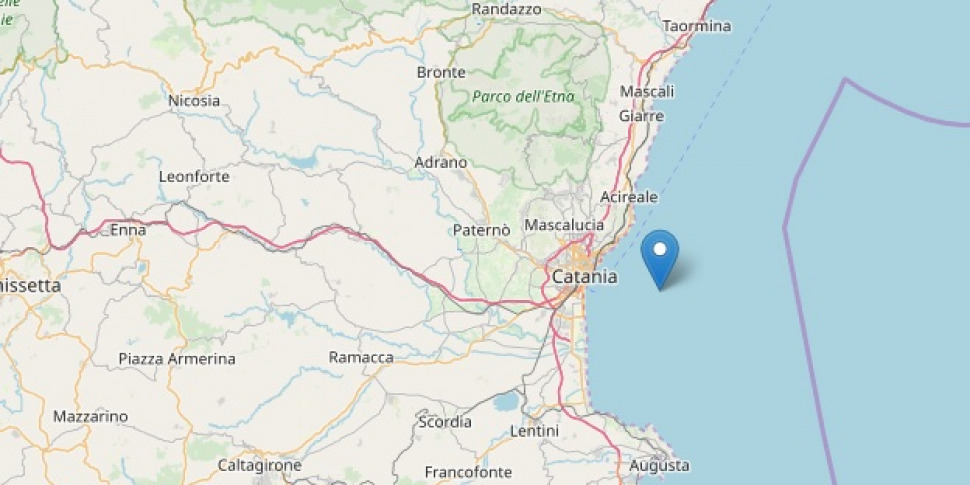 Terremoti, scossa magnitudo 3.3 a largo della costa sudorientale della Sicilia