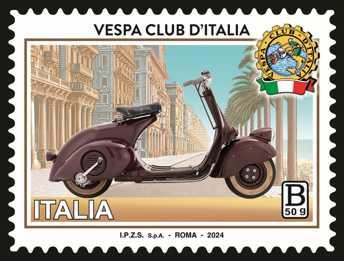 Un francobollo dedicato al mito e al club della Vespa