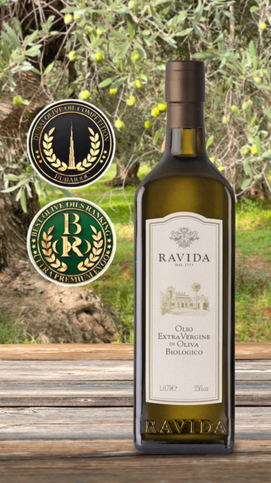 Olio biologico Ravida premiato a Dubai con il Gold Award