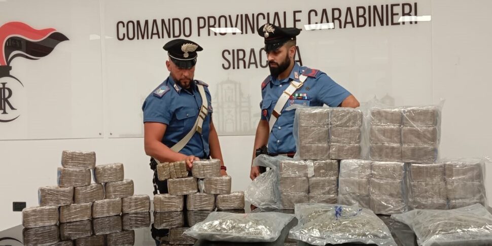 Maxi operazione anti-droga tra Solarino e Floridia: 4 arresti e un sequestro di oltre 40 chili di stupefacenti