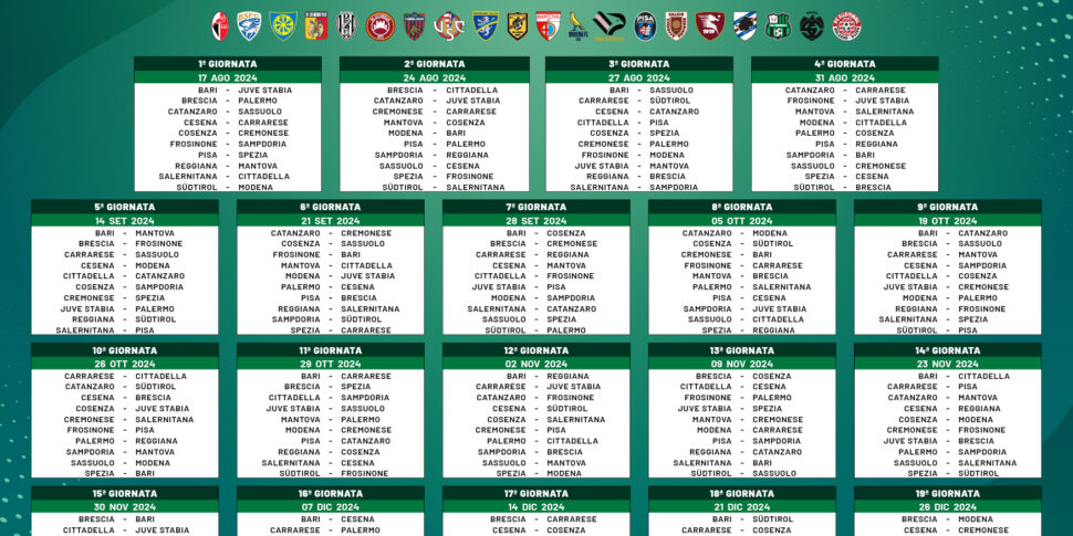 Ecco il calendario della serie B 2024-2025: per il Palermo tre trasferte per iniziare, i big match e le insidie