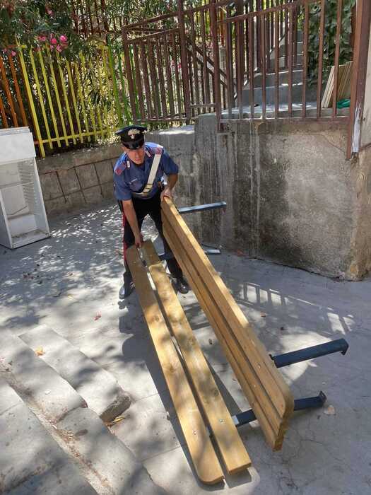 Ritrovata panchina rubata a Palermo