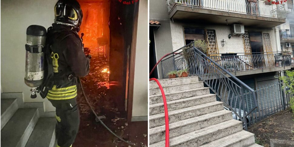 Incendio in un appartamento di Aci Sant'Antonio, il proprietario finisce in ospedale