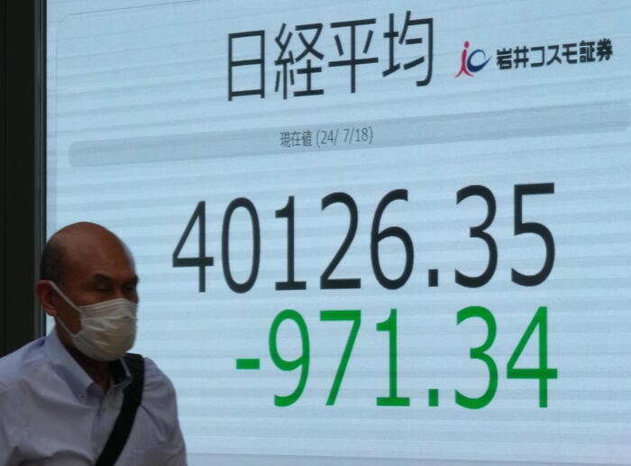 Borsa: Tokyo, apertura in ribasso (-0,71%)