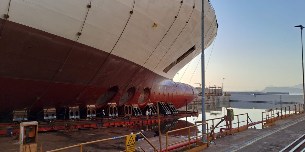 Al cantiere navale di Palermo varato il troncone di Explora Msc