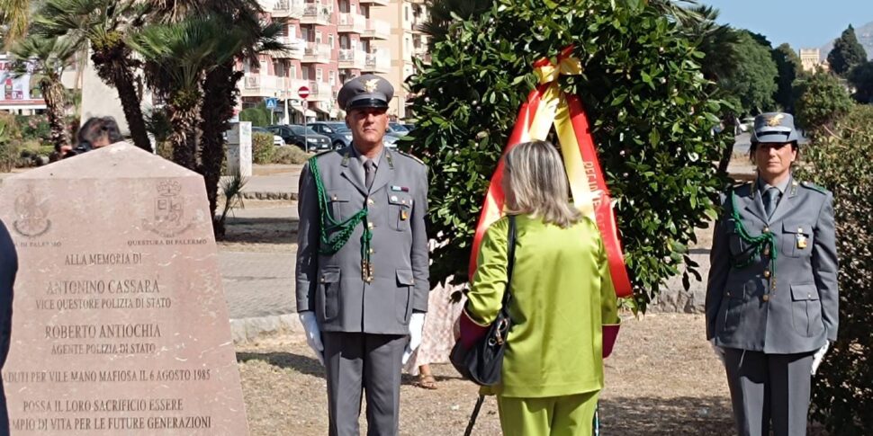 Commemorati a Palermo i poliziotti Cassarà e Antiochia, l'assessore regionale Albano: «Occorre sensibilizzare i giovani»