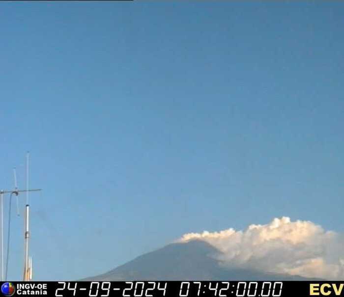 Etna: attività esplosiva dal cratere di Nord-Est