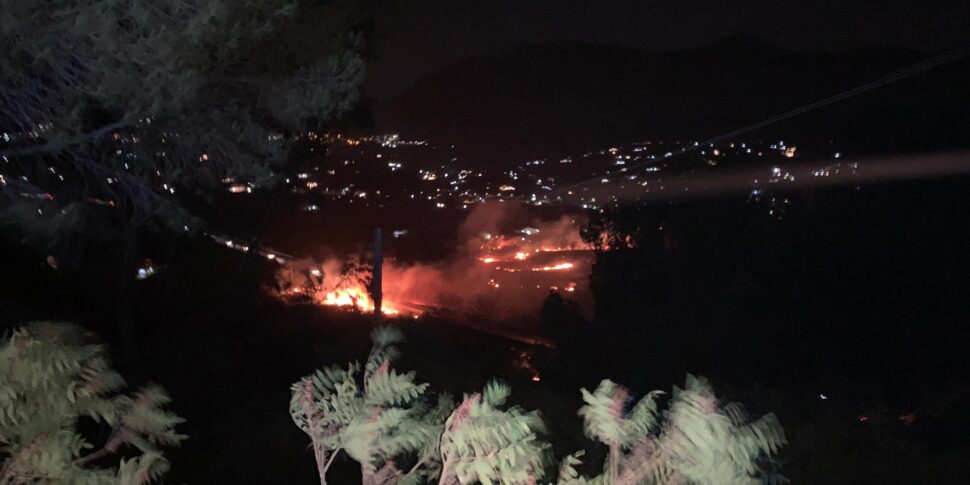 Un incendio distrugge ettari di bosco e macchia mediterranea fra Altofonte, Monreale e San Martino