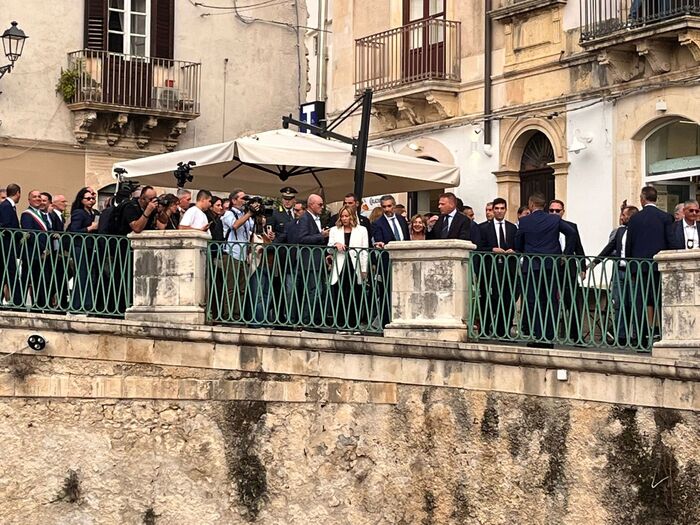 Meloni arrivata a Siracusa per l'Expo e G7 Agricoltura