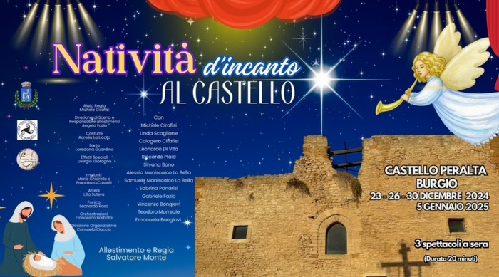 Natale a Burgio con presepe e spettacolo al Castello Peralta