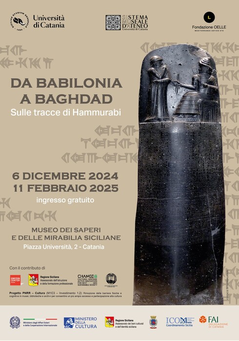 'Da Babilonia a Baghdad, sulle tracce di Hammurabi' a Catania